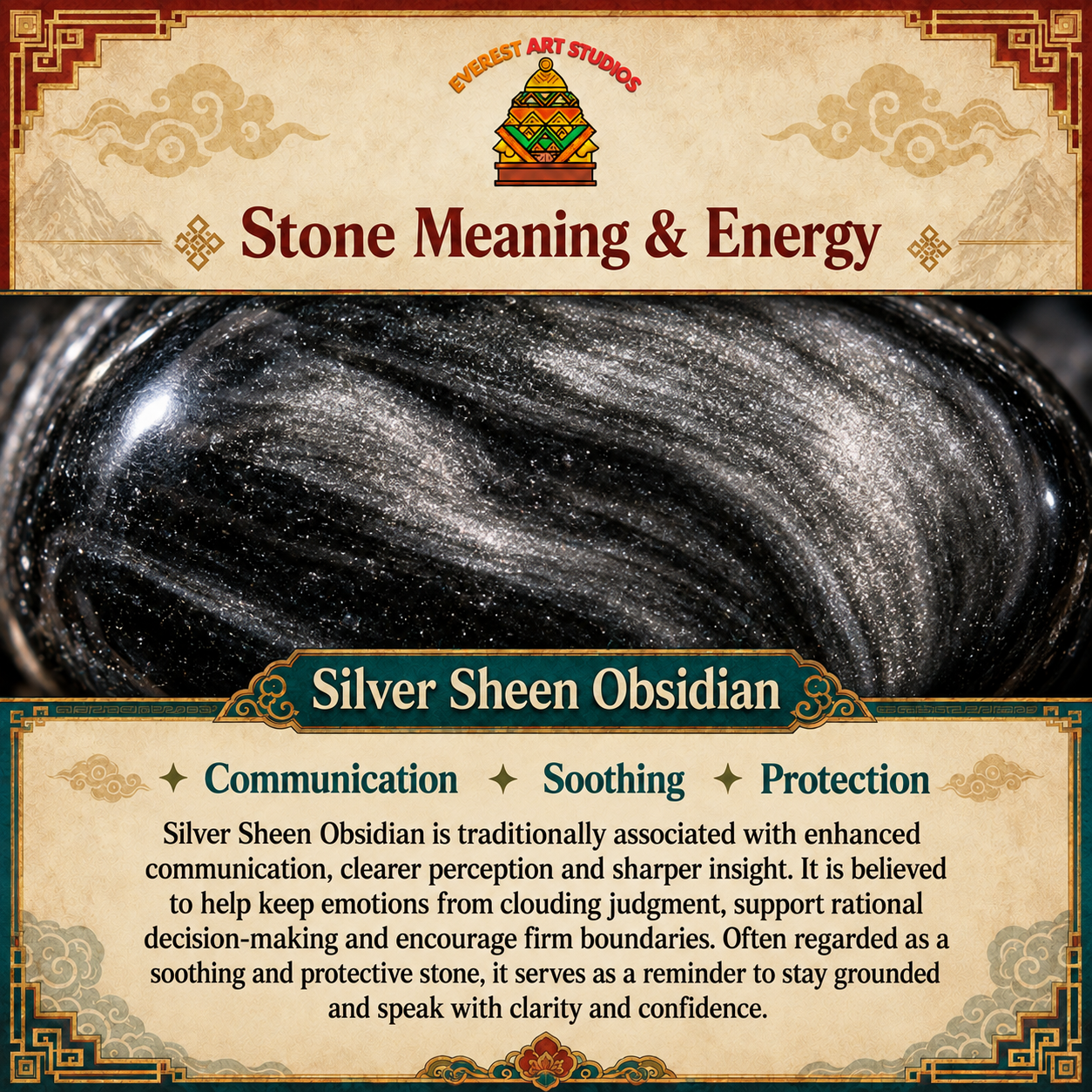 EverestArtstudios Silver Sheen Obsidian