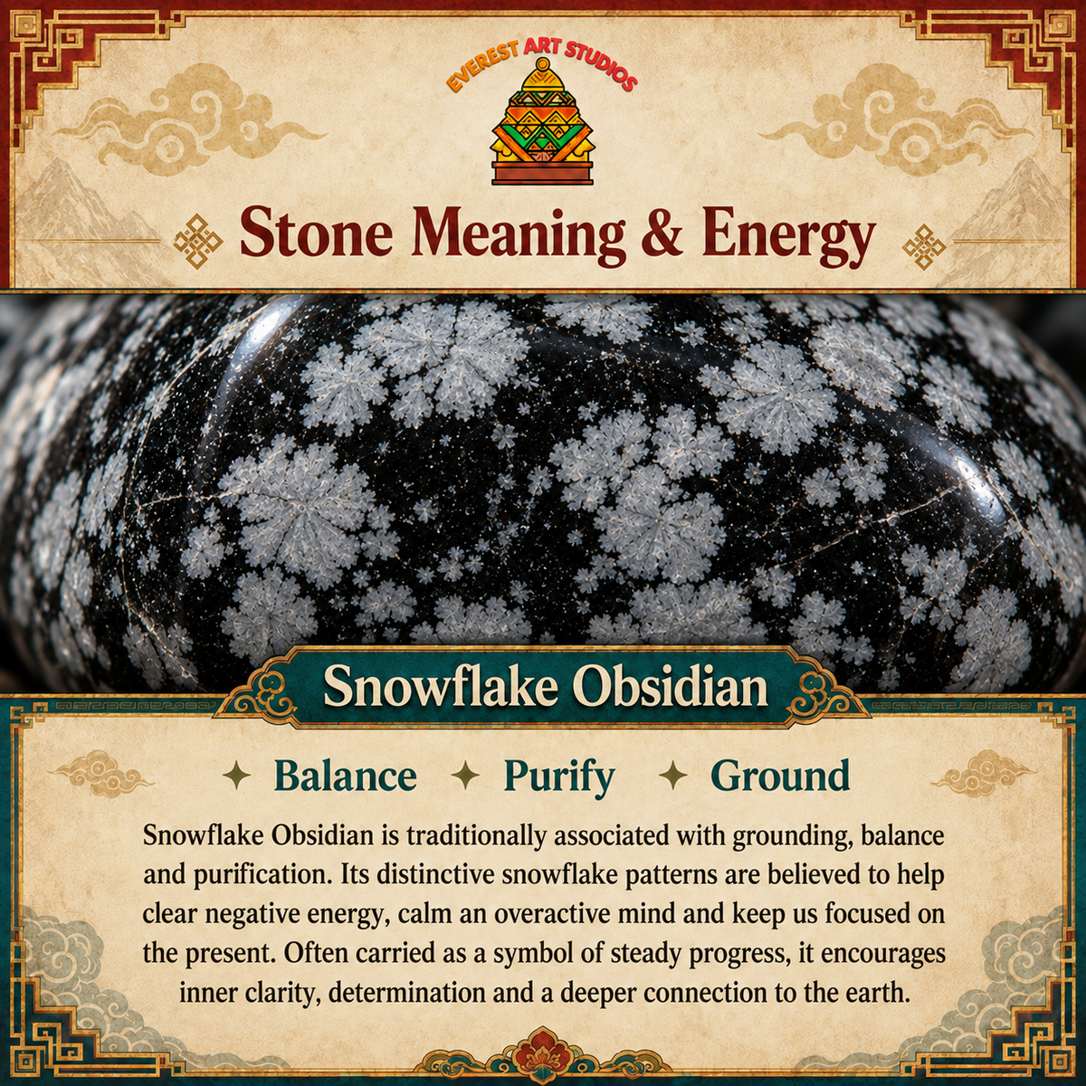 EverestArtstudios Snowflake Obsidian