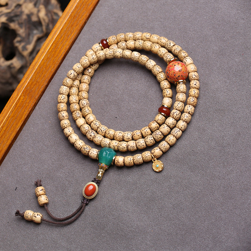 Natural Hainan Xingyue Bodhi Son 108 Buddha Beads, Rosary Beads, Bucket Beads, Tibetan Wenwan Multi-circle Bracelet, Play Beads
