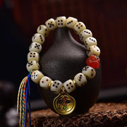 EverestArtstudios Camel Bone Dice Bead Charm Bracelet