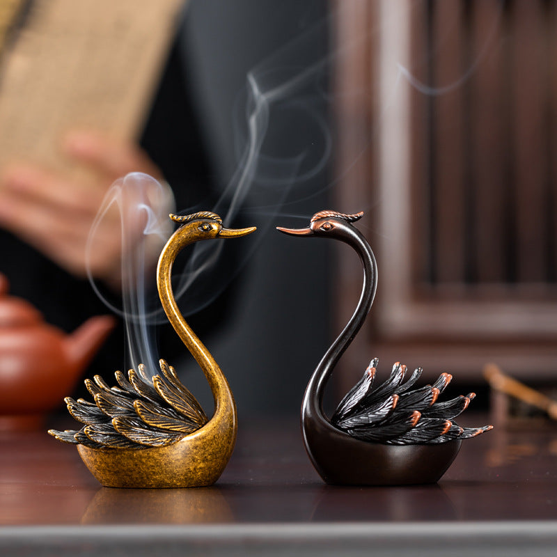 Swan creative plate incense burner tea ceremony desktop jewelry ornament small auspicious cloud pear tent in the sandalwood household aromatherapy burner