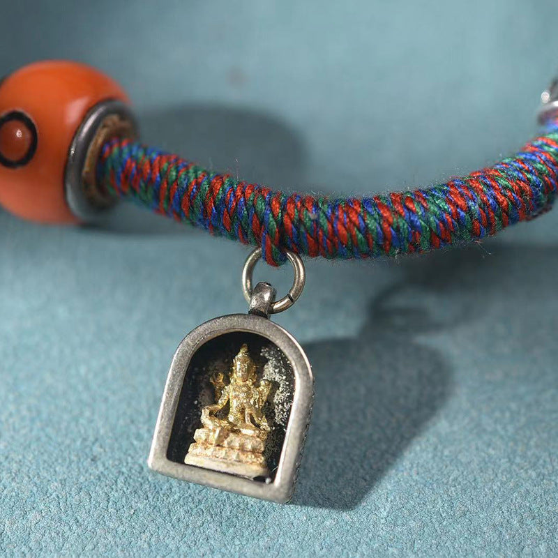 EverestArtstudios Medicine Buddha Ghau Pendant Woven Bracelet
