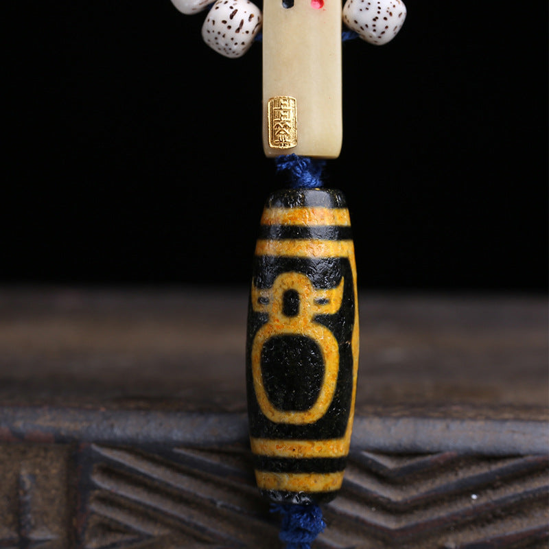 Natural Star Moon Bodhi 108 Buddha Beads Bucket Beads White Crystal Gawu Box Side Hanging Reflow Bone God of Wealth Dzi Beads Accessories