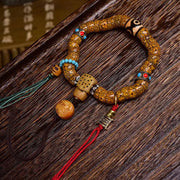 EverestArtstudios Xingyue Bodhi Seed Sculpted Bead Tassel Bracelet