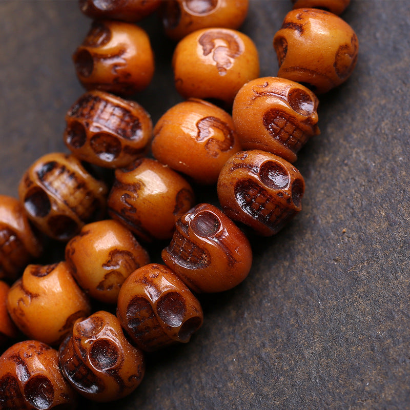 108 Tibetan return bones, carved Dumby Buddha beads, rosary beads, yak bones, lotus bucket beads, tee back cloud copper accessories