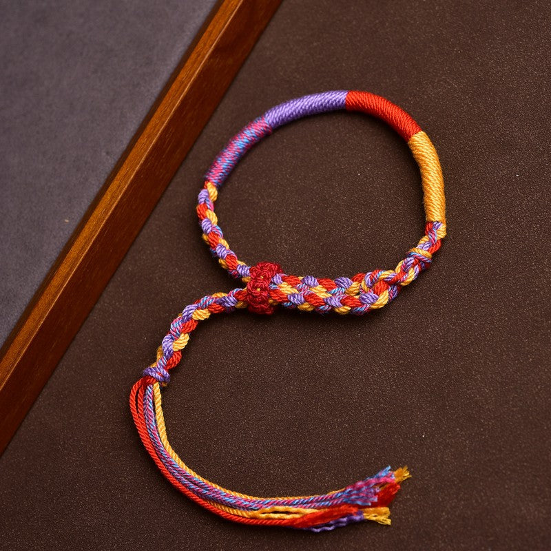 Buddha Stones Tibetan Multicolor Rope Folk Inspired Bracelet