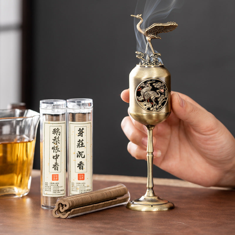 Spreading Crane Palace Lamp Burner Indoor Aromatherapy Burner Xiaoxiangyun Pear Tent Agarwood Sandalwood Burner Exquisite Ornament