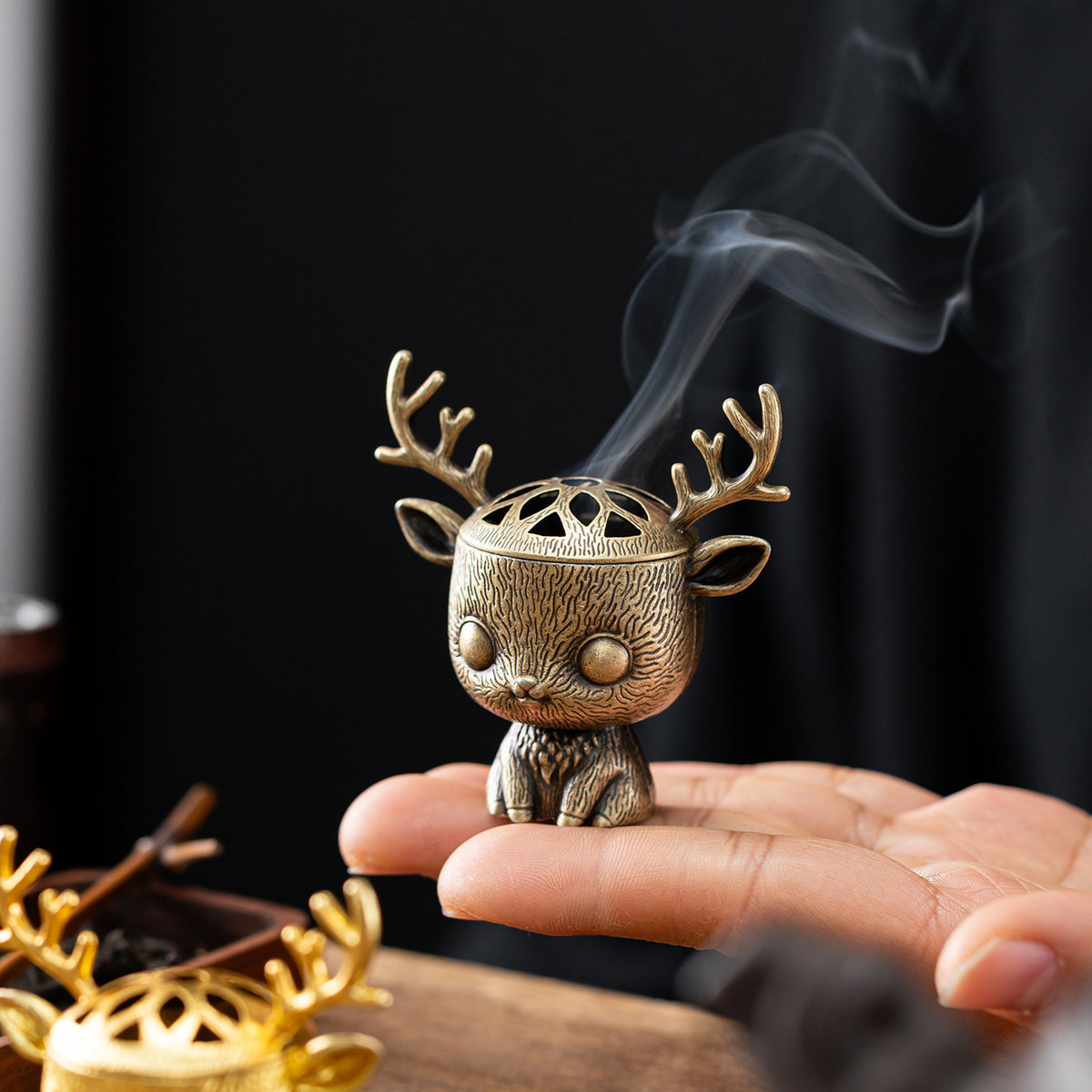 Mini brûleurs encens Élan Père Noël