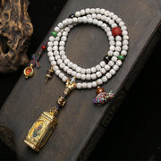 Natural Star and Moon Bodhi Sub-bucket Beads 108 Buddha Beads Wenwan Four-sided Small Thangka Pendant Agate Gawu Box Accessories