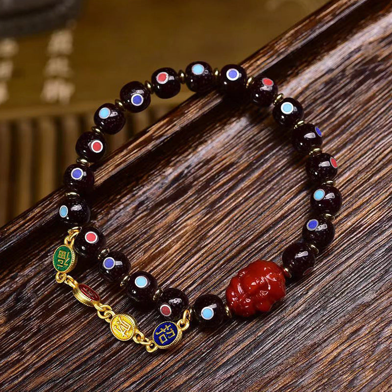 EverestArtstudios Xingyue Bodhi Seed Multicolor Inlay Bracelet
