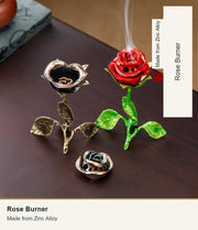 Rosen-Räuchergefäß in Rot oder Grün