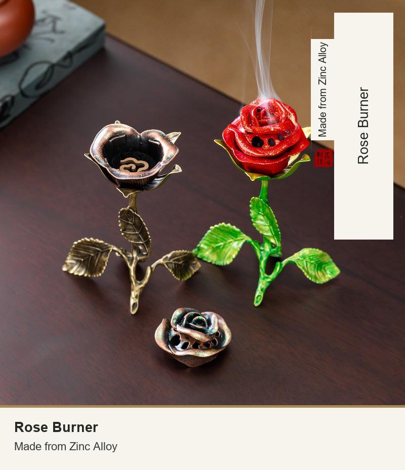 Rosen-Räuchergefäß in Rot oder Grün