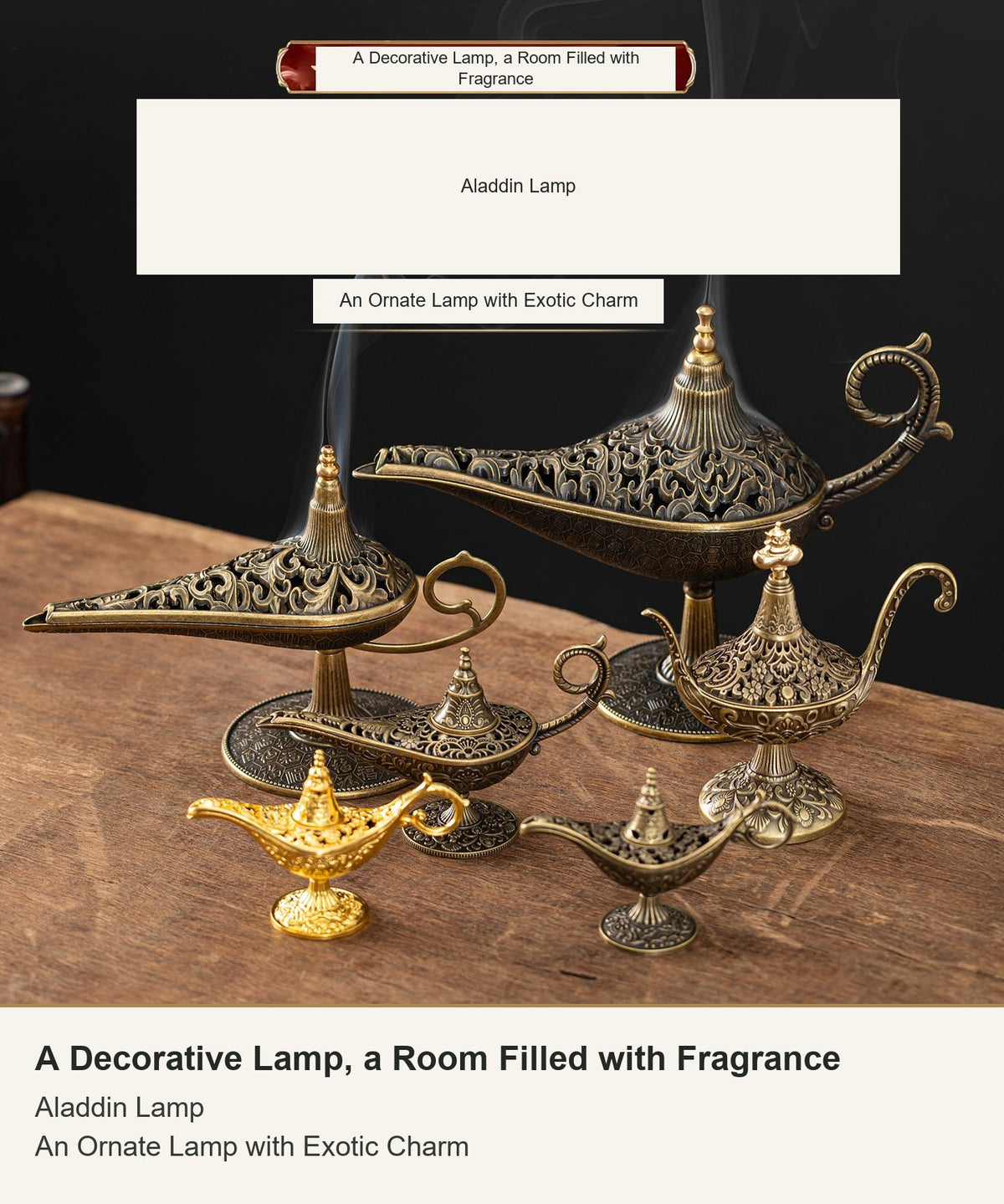Colección de lámparas de Aladino y mini incensarios