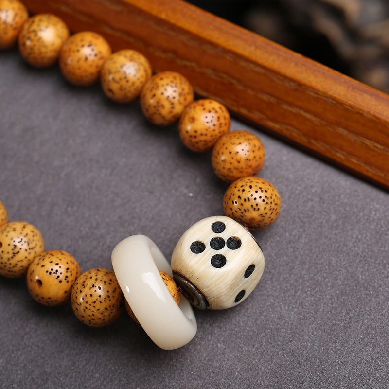 Tibetan Wenwan Natural Star Moon Bodhi Son 108 Buddha Beads Oblique Span Sweater Chain Opening Old Material High Density Old Seed