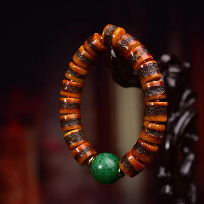 EverestArtstudios Bone Barrel Bead Tibetan-Inspired Bracelet