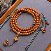 Tibetan return yak bone 108 Buddha beads round beads agate line beads camel bone tee copper faceless Buddha accessories