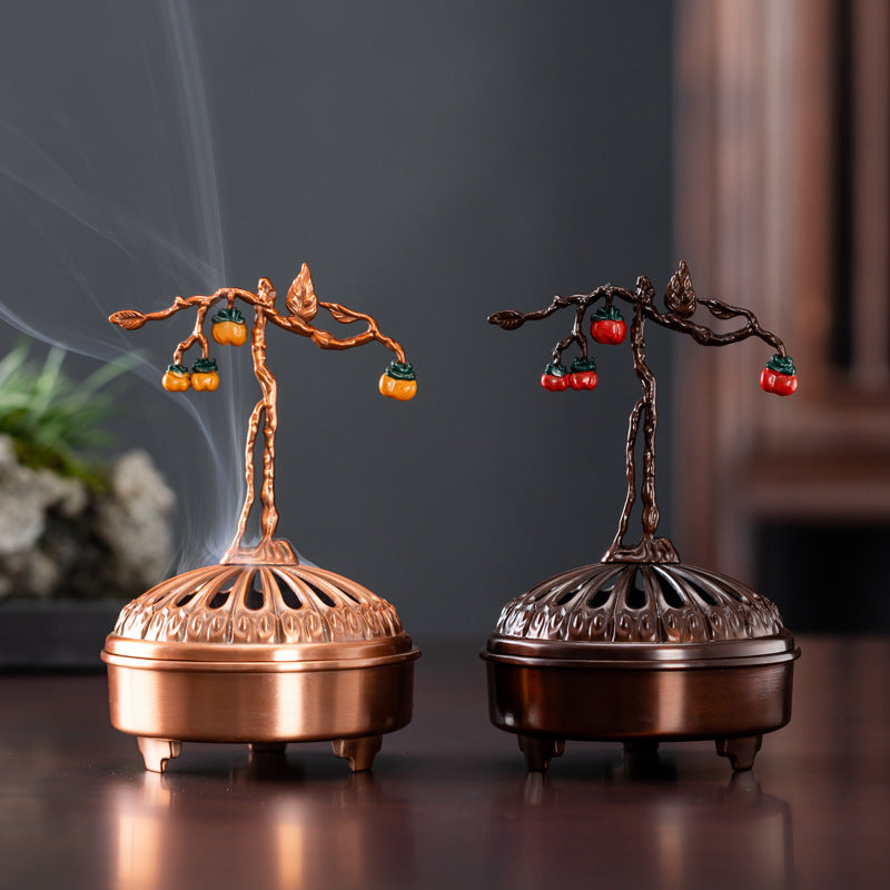 Incensario Ruyi de caqui para espirales
