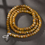 EverestArtstudios Aged Yak and Camel Bone Inlaid 108-Bead DIY Strand