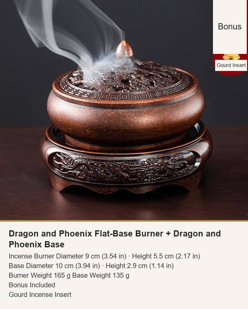 Traditionelle Räuchergefäße mit Drachen- und Phönixmotiven