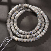 EverestArtstudios Aged Camel Bone Inlaid Multi-Treasure 108-Bead DIY Strand