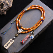 Tibetan return bone bucket beads 108 Buddha beads rosary beads Tianguan blessing pendant yak bone tee Dapeng bird accessories