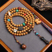 Tibetan Wenwan Natural Star Moon Bodhi Son 108 Buddha Beads Oblique Span Sweater Chain Opening Old Material High Density Old Seed