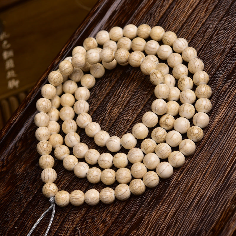 EverestArtstudios Aged Tibetan Camel Bone 108-Bead DIY Strand