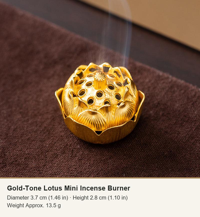 Mini incensario de loto tamaño dedo