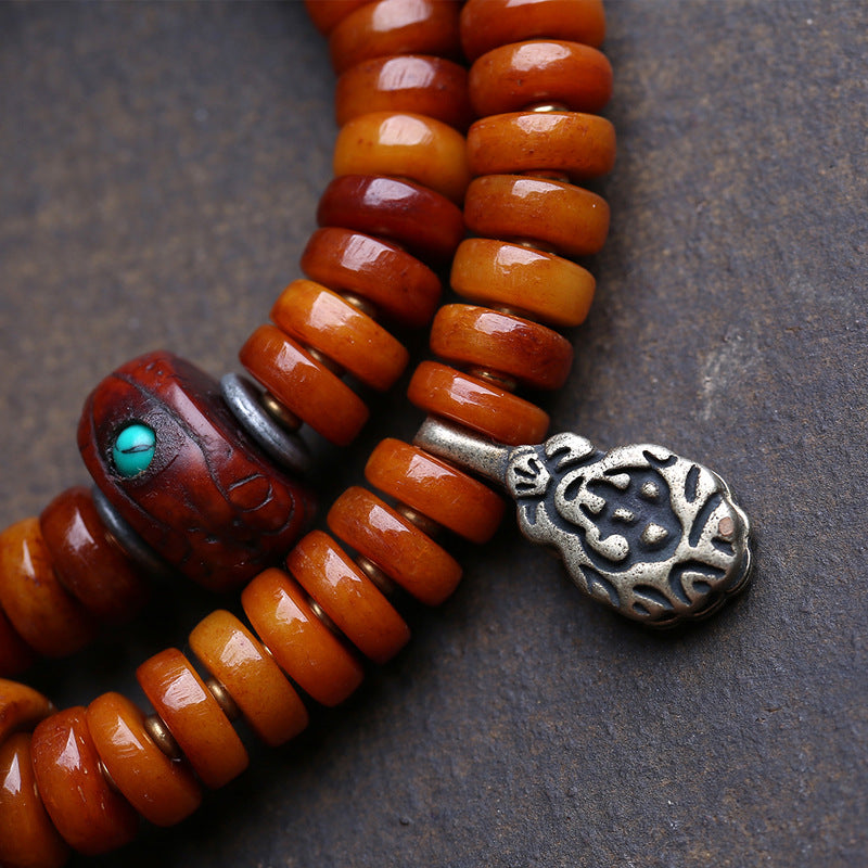 Tibetans return yak bones 108 Buddha beads, plate beads, multi-circle bracelets, phoenix eyes, Bodhi agate, God of Wealth, coconut accessories