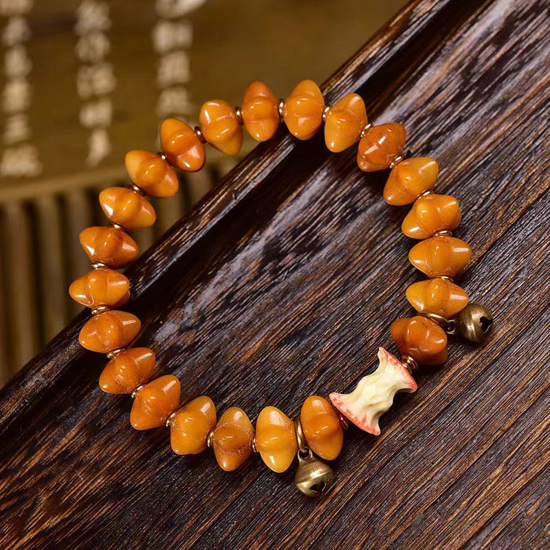 EverestArtstudios Yak Bone Star Bead Turquoise Accent Bracelet