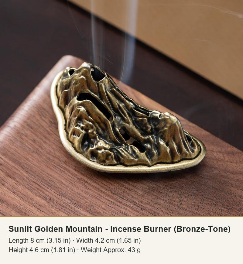 Mini-Räuchergefäß Goldener Berg im Sonnenlicht