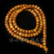 EverestArtstudios Natural Carved Camel Bone 108-Bead DIY Strand with Arhat Accent