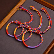 Buddha Stones Tibetan Multicolor Rope Folk Inspired Bracelet