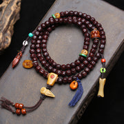 Tibetans return jade-wrapped pulp Vajra Bodhi seeds 108 Buddha beads rosary beads plate to play beaded return bone accessories
