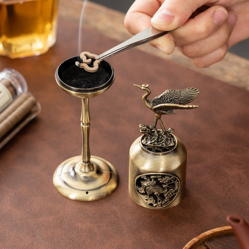Spreading Crane Palace Lamp Burner Indoor Aromatherapy Burner Xiaoxiangyun Pear Tent Agarwood Sandalwood Burner Exquisite Ornament