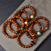 EverestArtstudios Camel Bone Carved Dice Bead Bracelet Collection