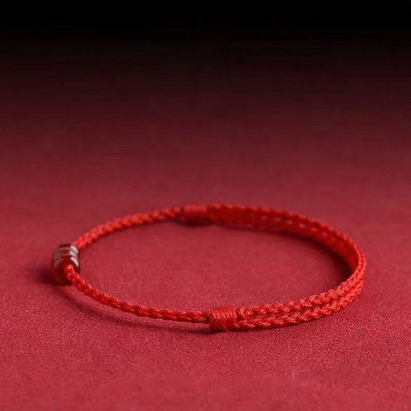 Buddha Stones Minimalist Red Agate Abacus Bead Protection Bracelet Anklet