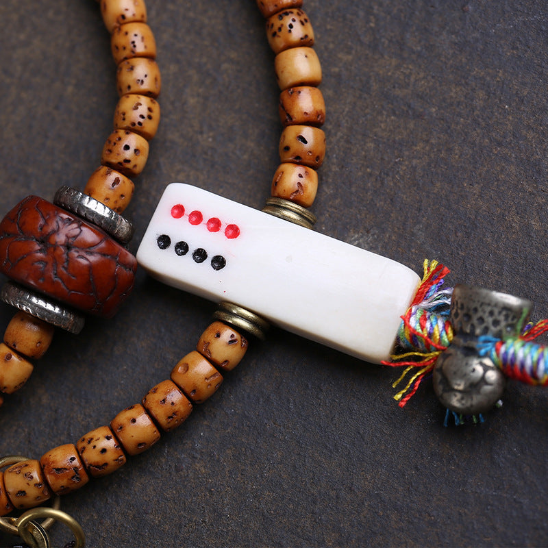 Tibetan Wenwan Buddha Beads 108 Old Seeds Star Moon Bodhi Sub-bucket Beads Rosary Beads Phoenix Eye Bodhi Material Agate Accessories