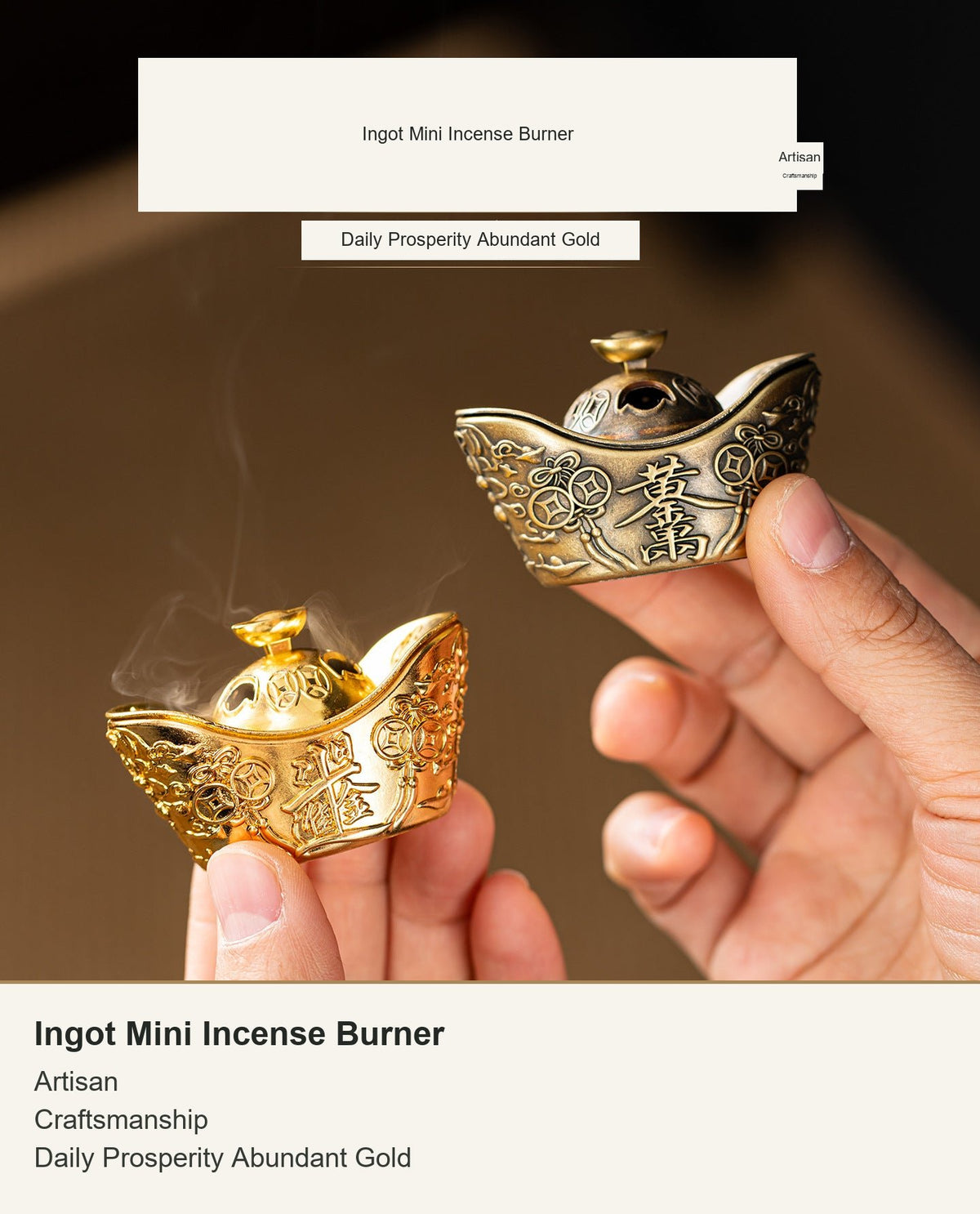 Ingot Mini Incense Burner