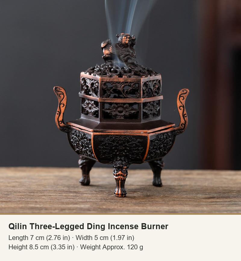 Incensario Ding de Qilin y animales míticos