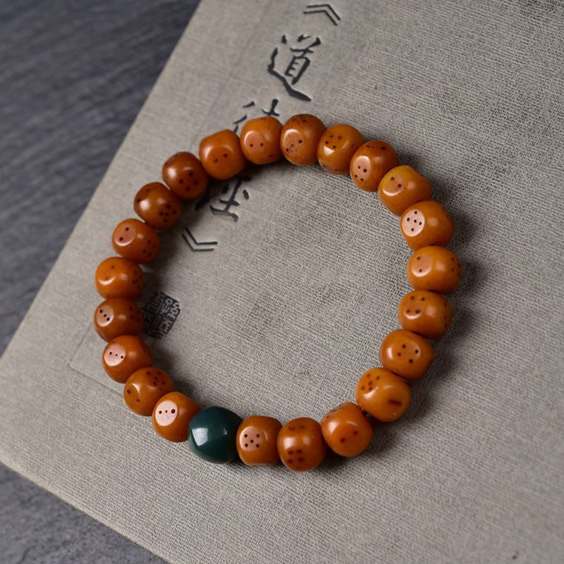 EverestArtstudios Camel Bone Carved Dice Bead Bracelet Collection