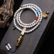 Natural Star Moon Bodhi 108 Buddha Beads Bucket Beads White Crystal Gawu Box Side Hanging Reflow Bone God of Wealth Dzi Beads Accessories