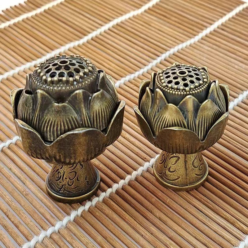 Colección de mini incensarios de loto y Boshan