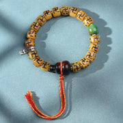 EverestArtstudios Camel Bone Auspicious Symbol Gourd Accent Bracelet