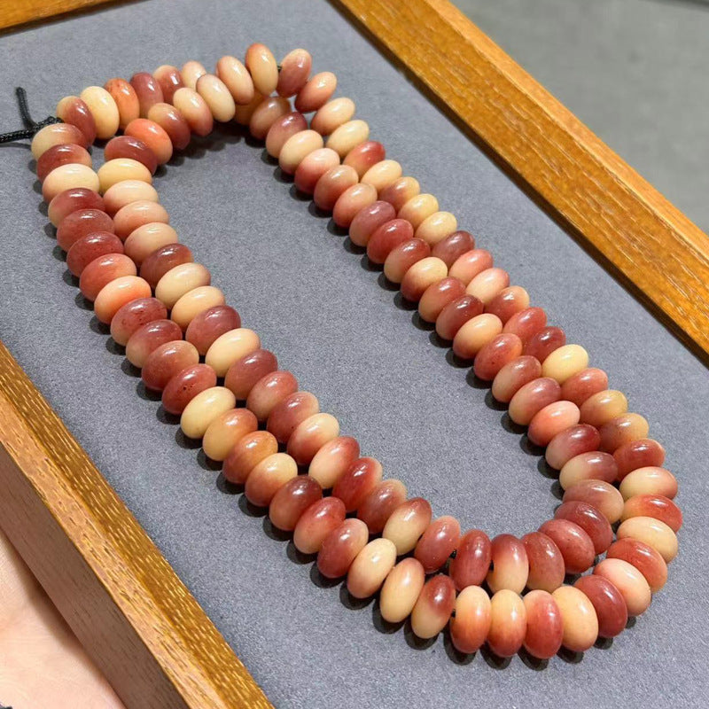 EverestArtstudios Natural Half-Blood Camel Bone Disc-Bead 108-Bead DIY Strand