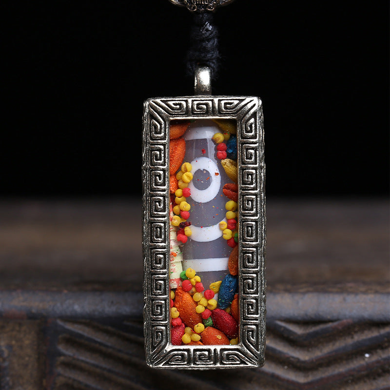 Natural Hainan Xingyue Bodhi 108 Buddha Beads Barrel Beads Agate Two Eyes Dzi Beads Gawu Box Pendant Wenwan Rosary Beads