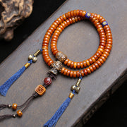 Tibetan returned yak bone pan beads 108 Buddha beads rosary beads old bone tee lotus lake barrel beads Vajra Bodhi accessories
