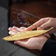 Colección de soportes de incienso de hoja y pescador
