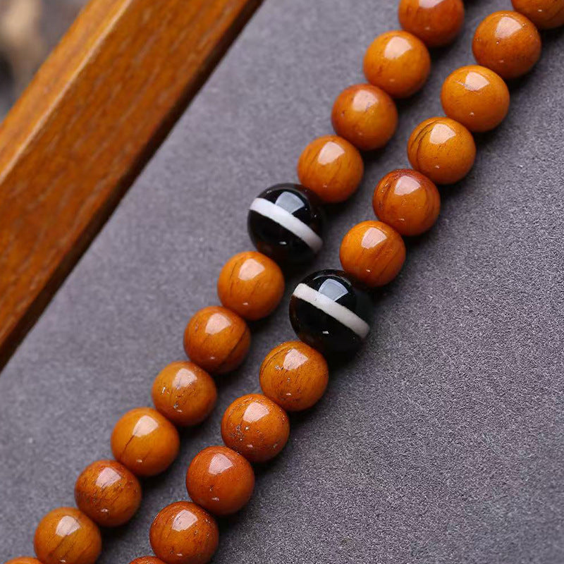 Tibetan return yak bone 108 Buddha beads round beads agate line beads camel bone tee copper faceless Buddha accessories