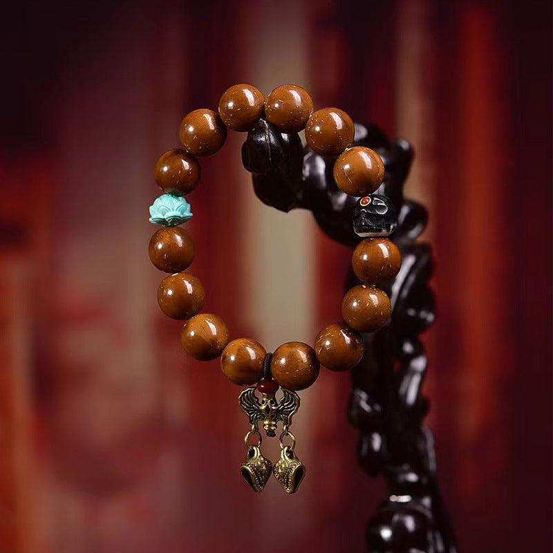EverestArtstudios Three-Eyed Bodhi Seed Lotus Accent Bracelet